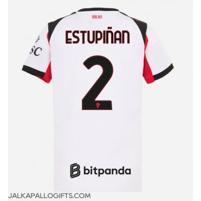 AC Milan Pervis Estupinan #2 Vieraspaita Naiset 2025-26 Lyhythihainen AC Milan Pervis Estupinan #2 Vieraspaita Naiset 2025-26 Lyhythihainen